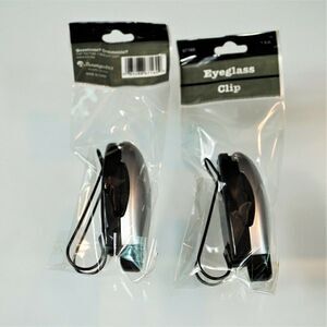 Car Sunglasses Holder Silver Clips 2 Pieces Sunglasses Auto Visor Clips